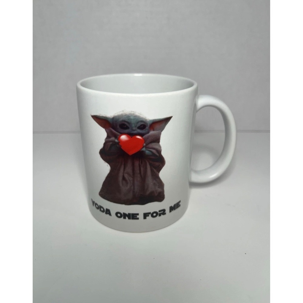 Star Wars Grogu Yoda‎ One For Me Coffee Mug The Mandalorian Baby Yoda White 11oz